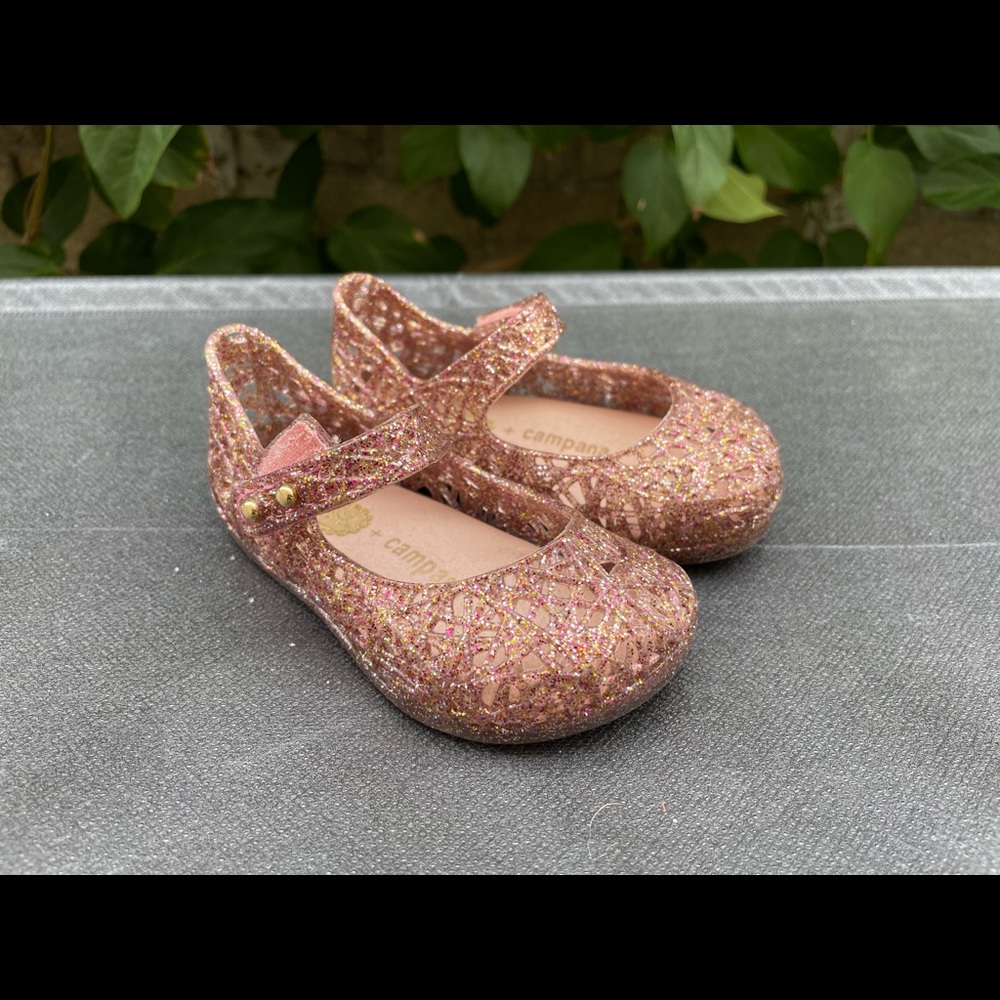 Mini Melissa Campana Papel Mary Jane Flat Toddler Size 6